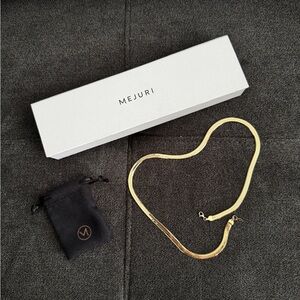 Mejuri Bold Herringbone Chain Necklace 18”